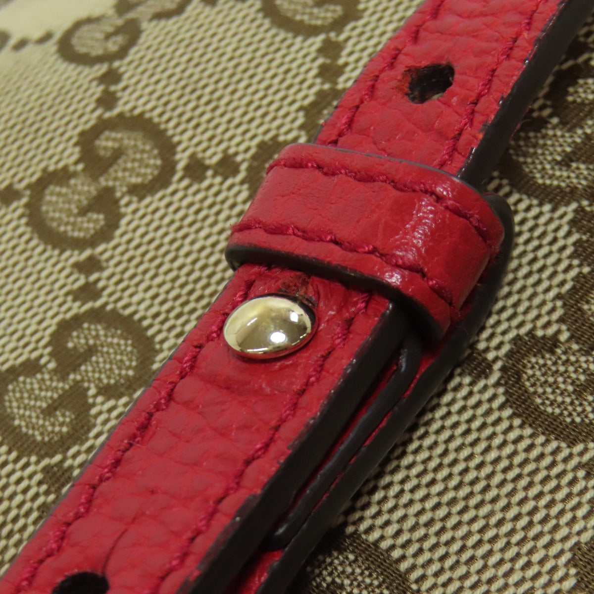 GUCCI Shoulder Bag 449413 canvas Red GG outlet 2WAY