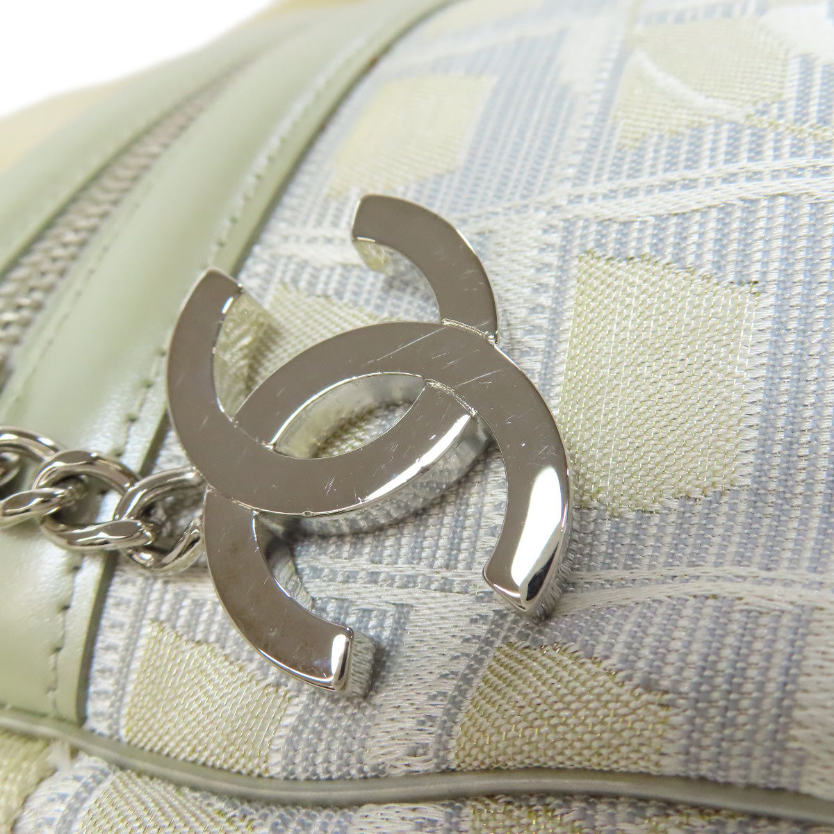 CHANEL Shoulder Bag Nylon beige New travel line Women Used Authentic