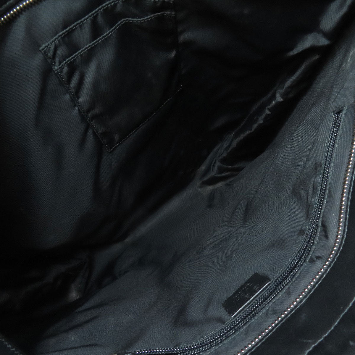 GUCCI Tote Bag 631245 Nylon black Sherry line outlet Women Used Authentic