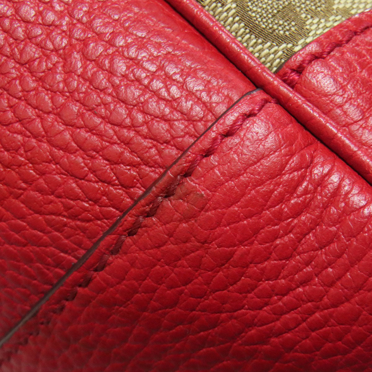 GUCCI Handbag 449241 Canvas, Leather Red GG outlet 2WAY Women Used Authentic