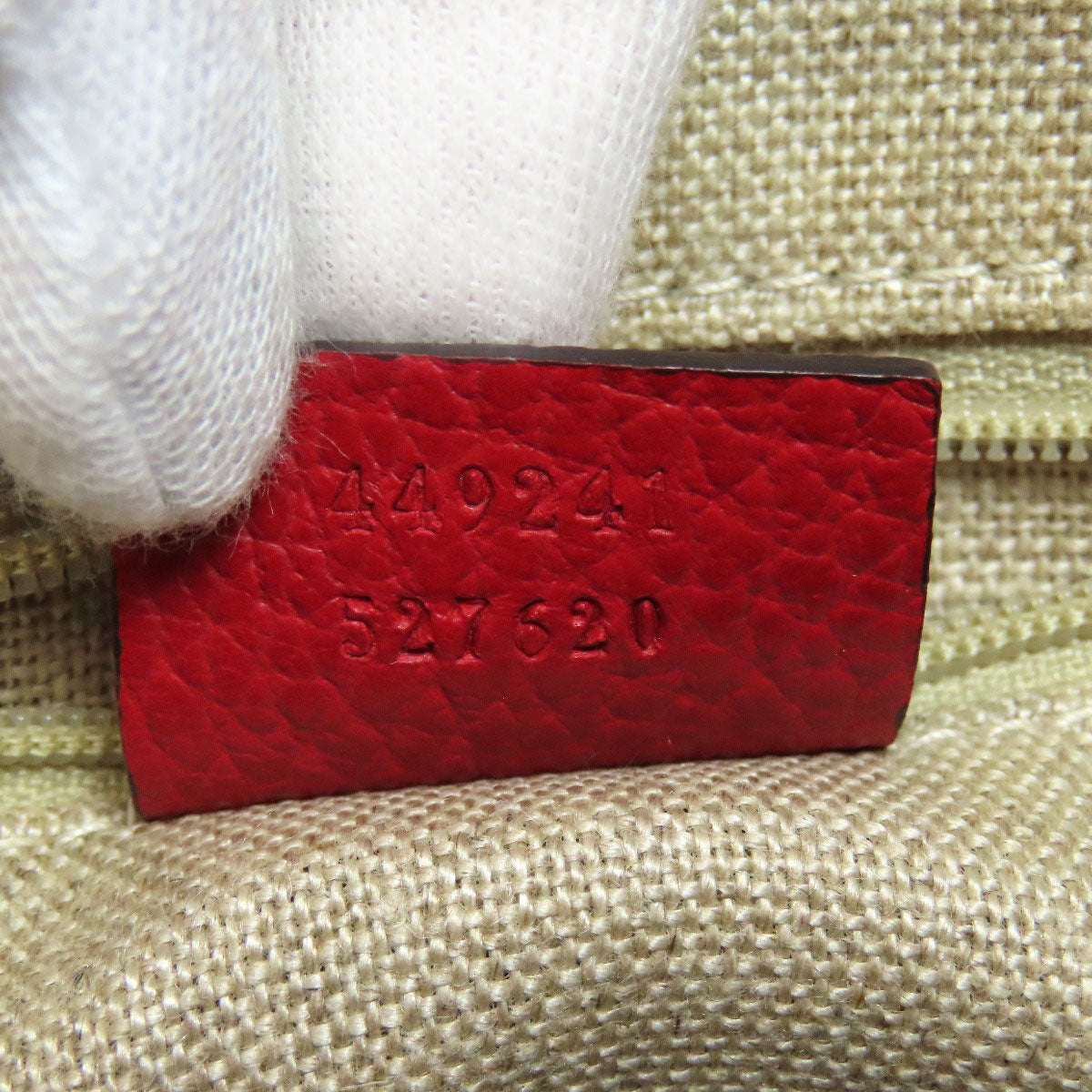 GUCCI Handbag 449241 Canvas, Leather Red GG outlet 2WAY Women Used Authentic