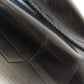 PRADA Handbag leather black LogoMetal embossed