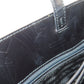 PRADA Handbag leather black LogoMetal embossed