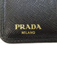 PRADA Bifold Wallet Nylon black logoMetal Women Used Authentic