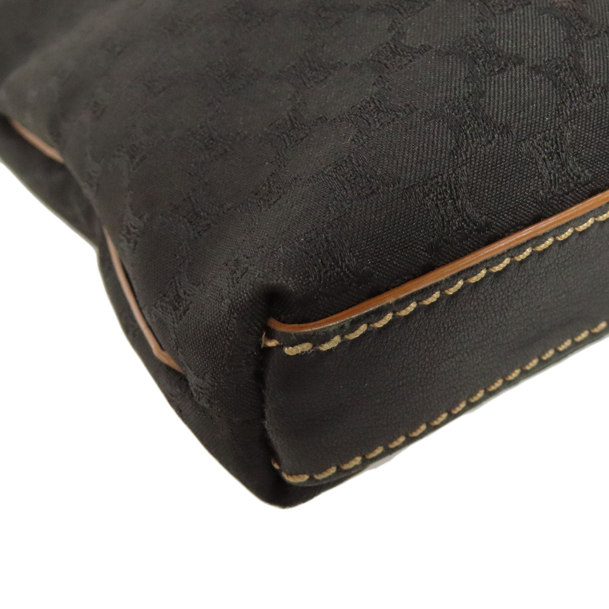 CELINE Tote Bag Nylon black Macadam Pattern Women Used Authentic