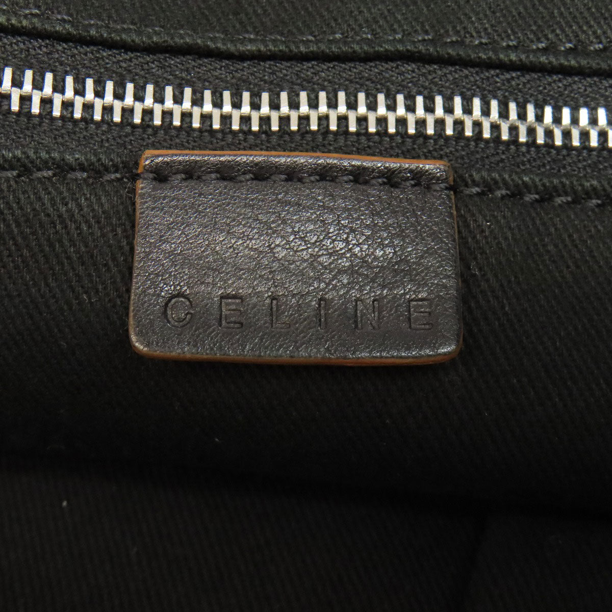 CELINE Tote Bag Nylon black Macadam Pattern Women Used Authentic