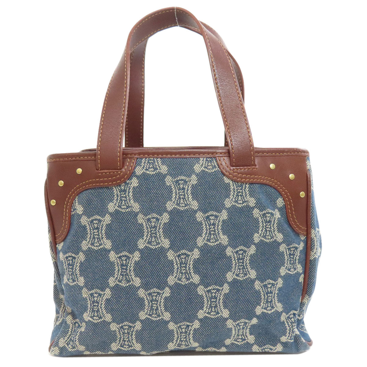 CELINE Handbag denim blue Macadam Pattern