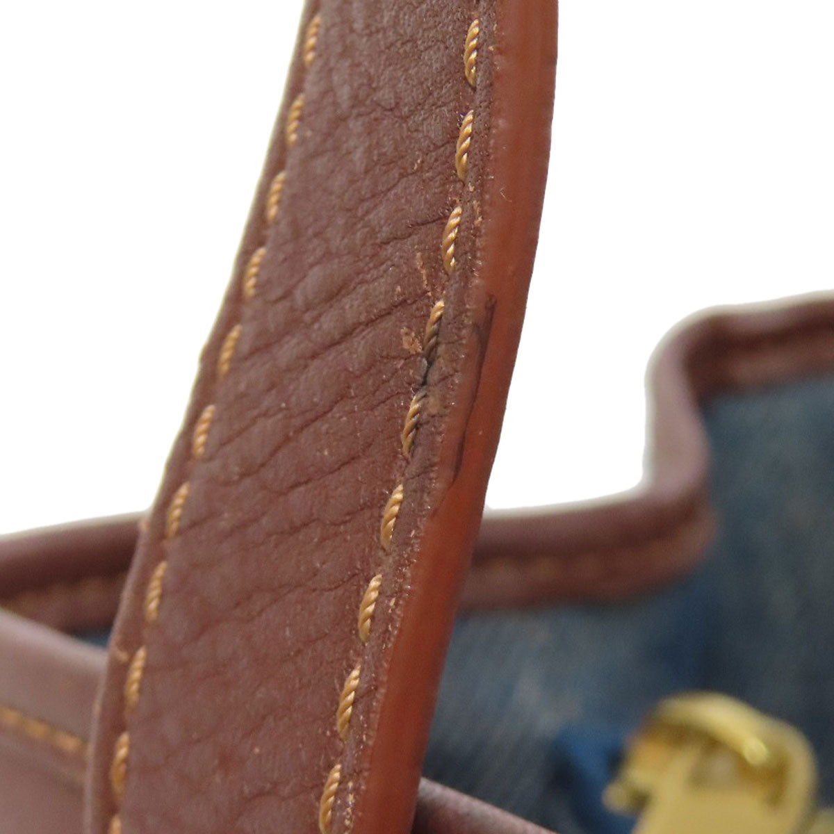 CELINE Handbag denim blue Macadam Pattern