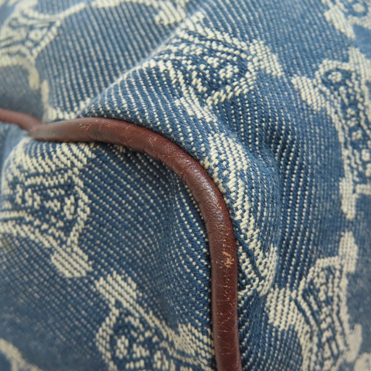 CELINE Handbag denim blue Macadam Pattern