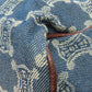 CELINE Handbag denim blue Macadam Pattern
