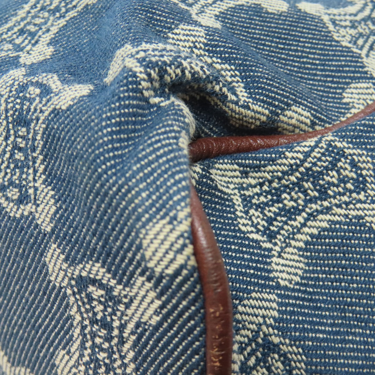 CELINE Handbag denim blue Macadam Pattern