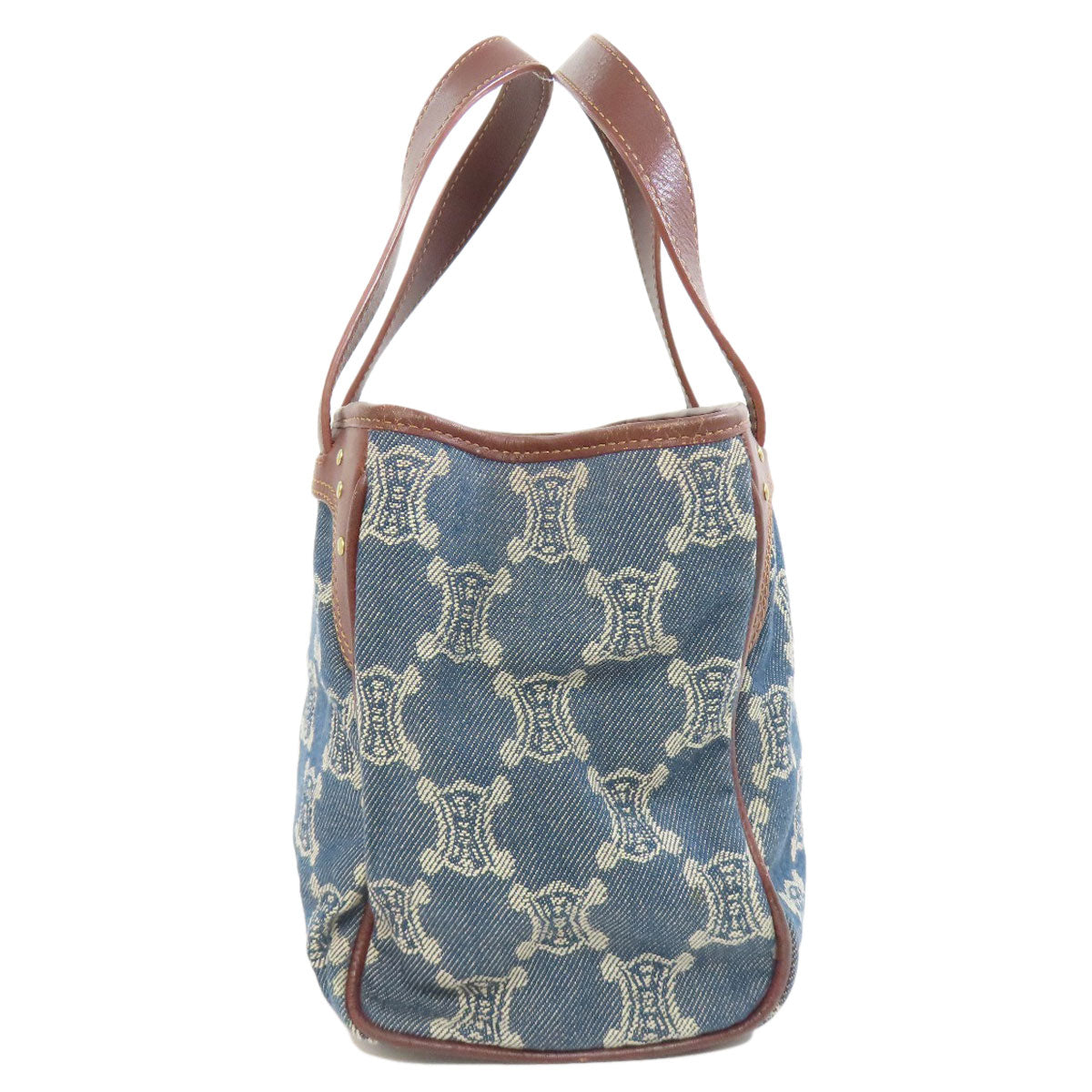 CELINE Handbag denim blue Macadam Pattern