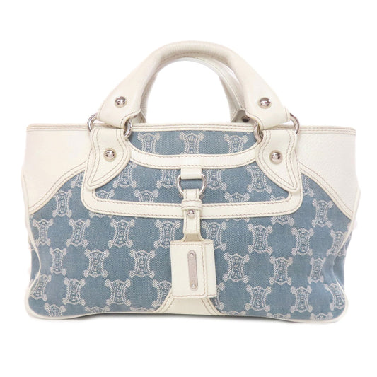 CELINE Handbag canvas blue Boogie bag