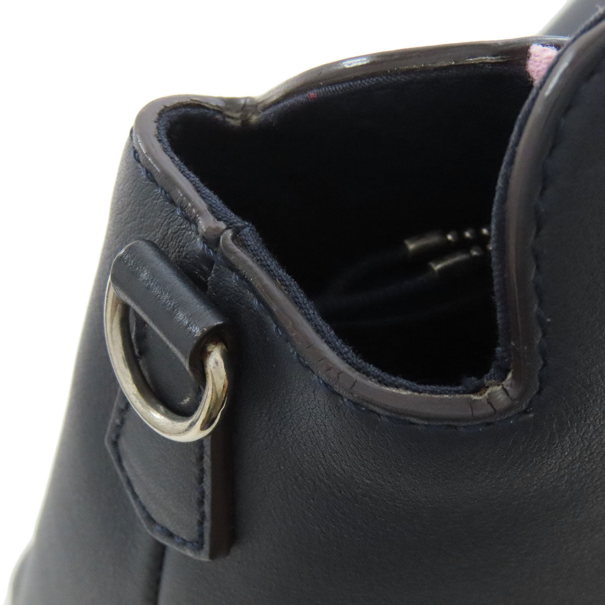 FENDI Handbag Calfskin Navy By the way 2WAY