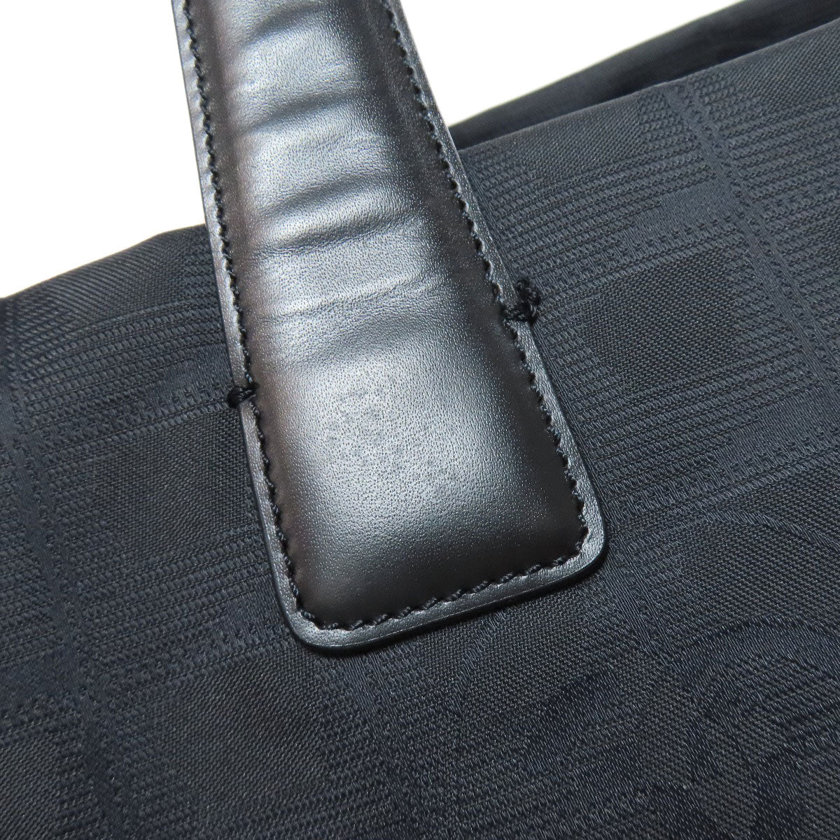 CHANEL Tote Bag Nylon jacquard black New Travel Line MM Women Used Authentic