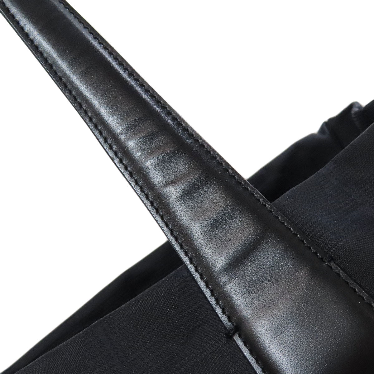 CHANEL Tote Bag Nylon jacquard black New Travel Line MM Women Used Authentic