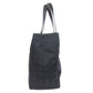 CHANEL Tote Bag Nylon jacquard black New Travel Line MM Women Used Authentic