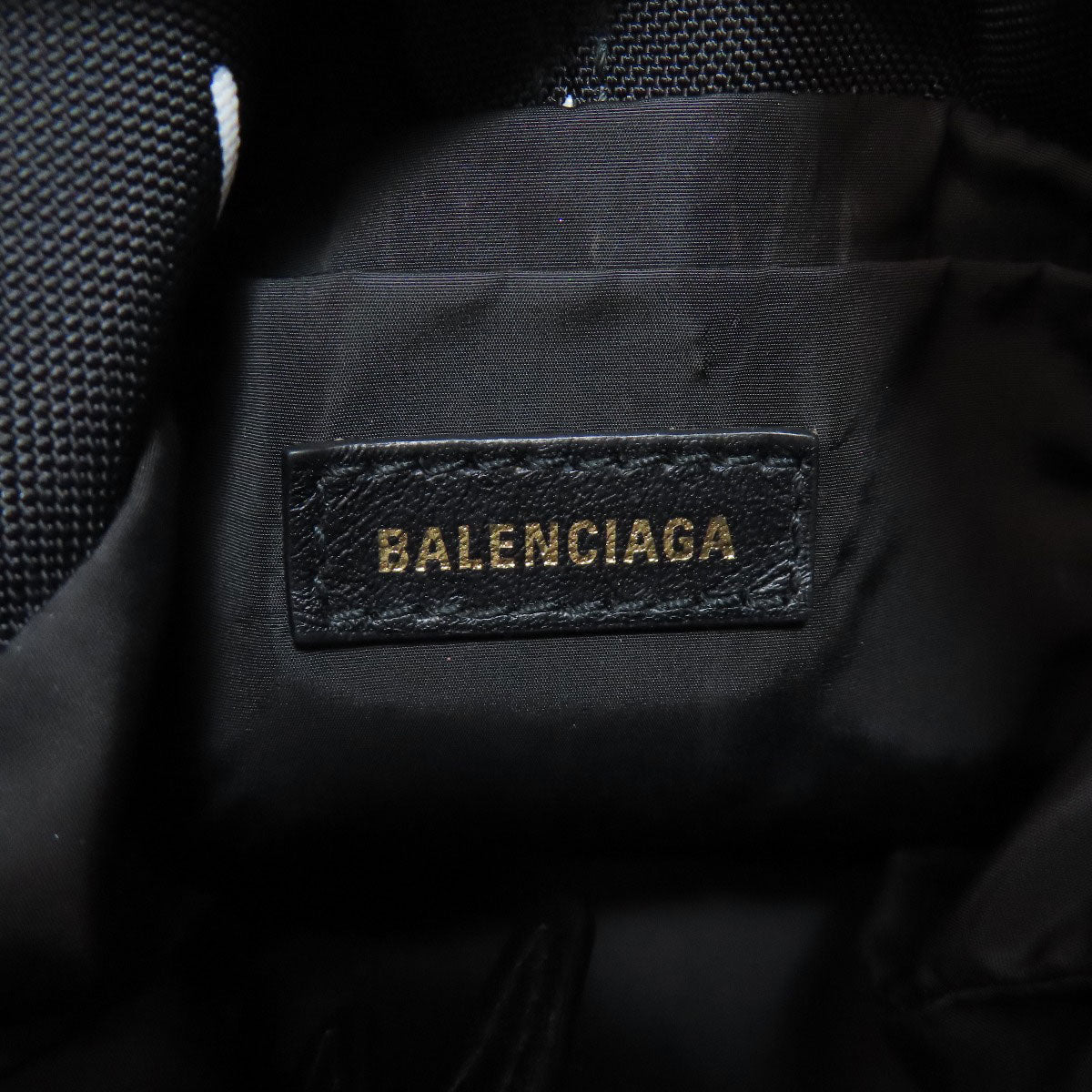 BALENCIAGA Handbag 619458 canvas black Drawstring Bucket 2WAY Women Used Authentic