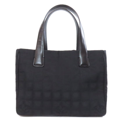 CHANEL Tote Bag Nylon jacquard black New Travel Line PM Women Used Authentic
