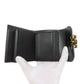 CELINE Bifold Wallet canvas Silver Triomphe Lame