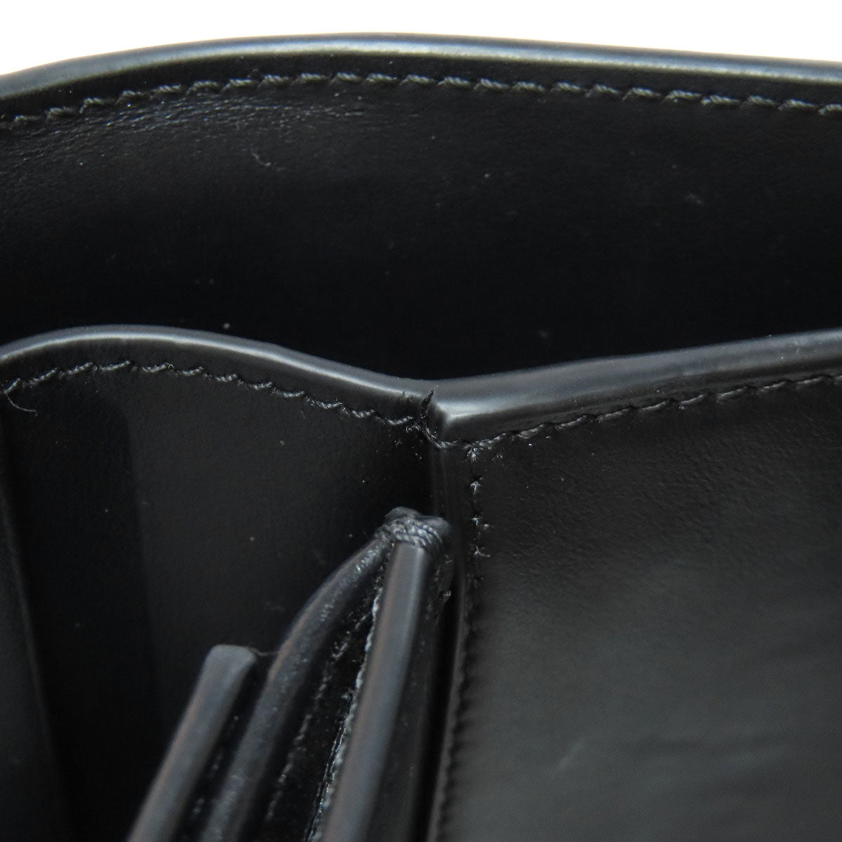 CELINE Bifold Wallet leather black Triomphe