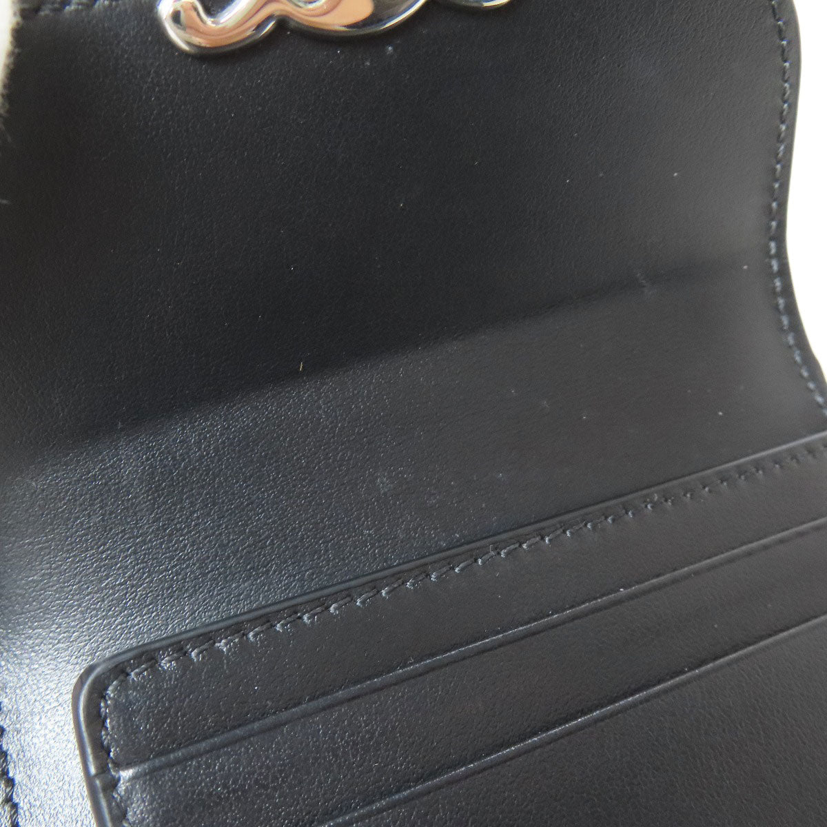 CELINE Bifold Wallet leather black Triomphe