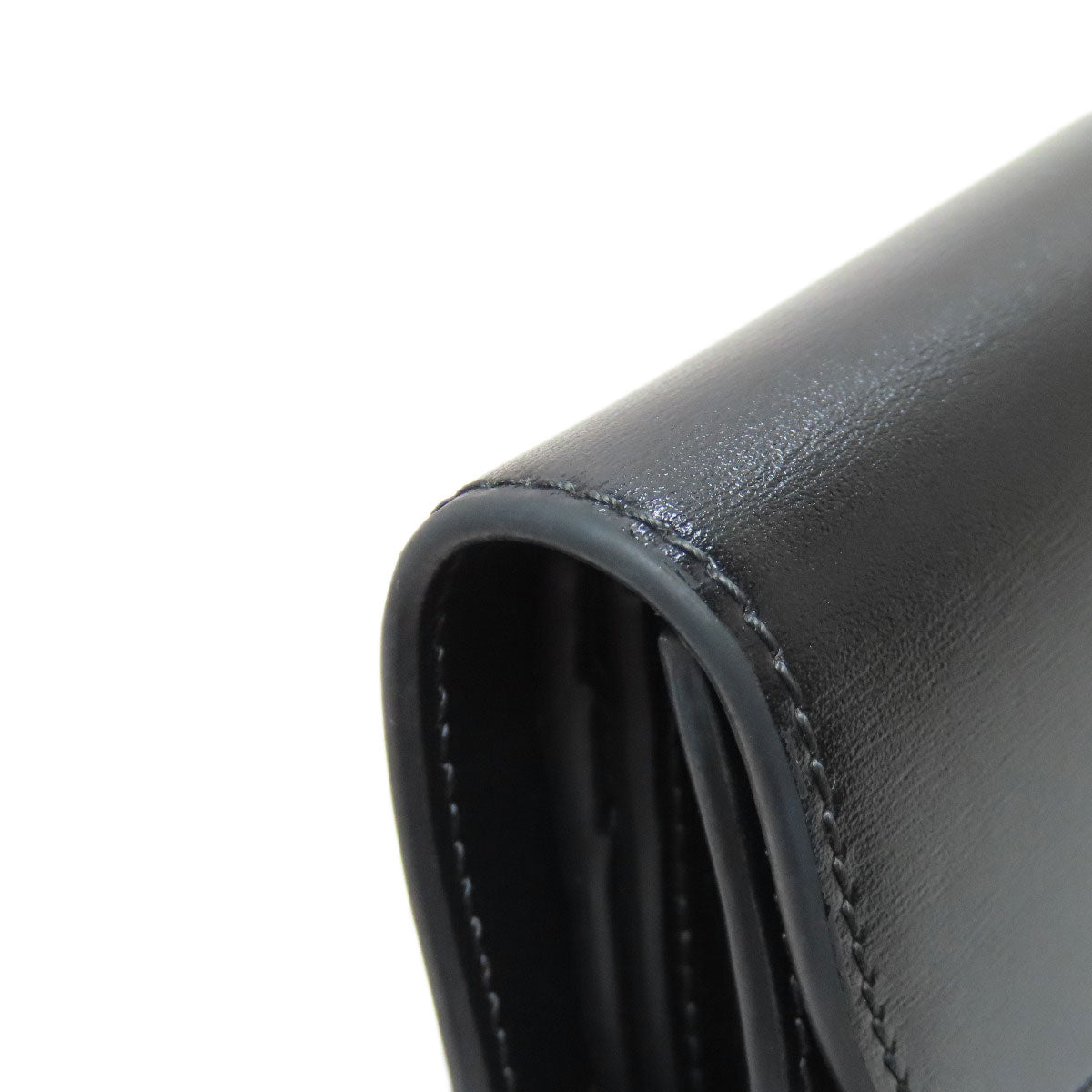 CELINE Bifold Wallet leather black Triomphe