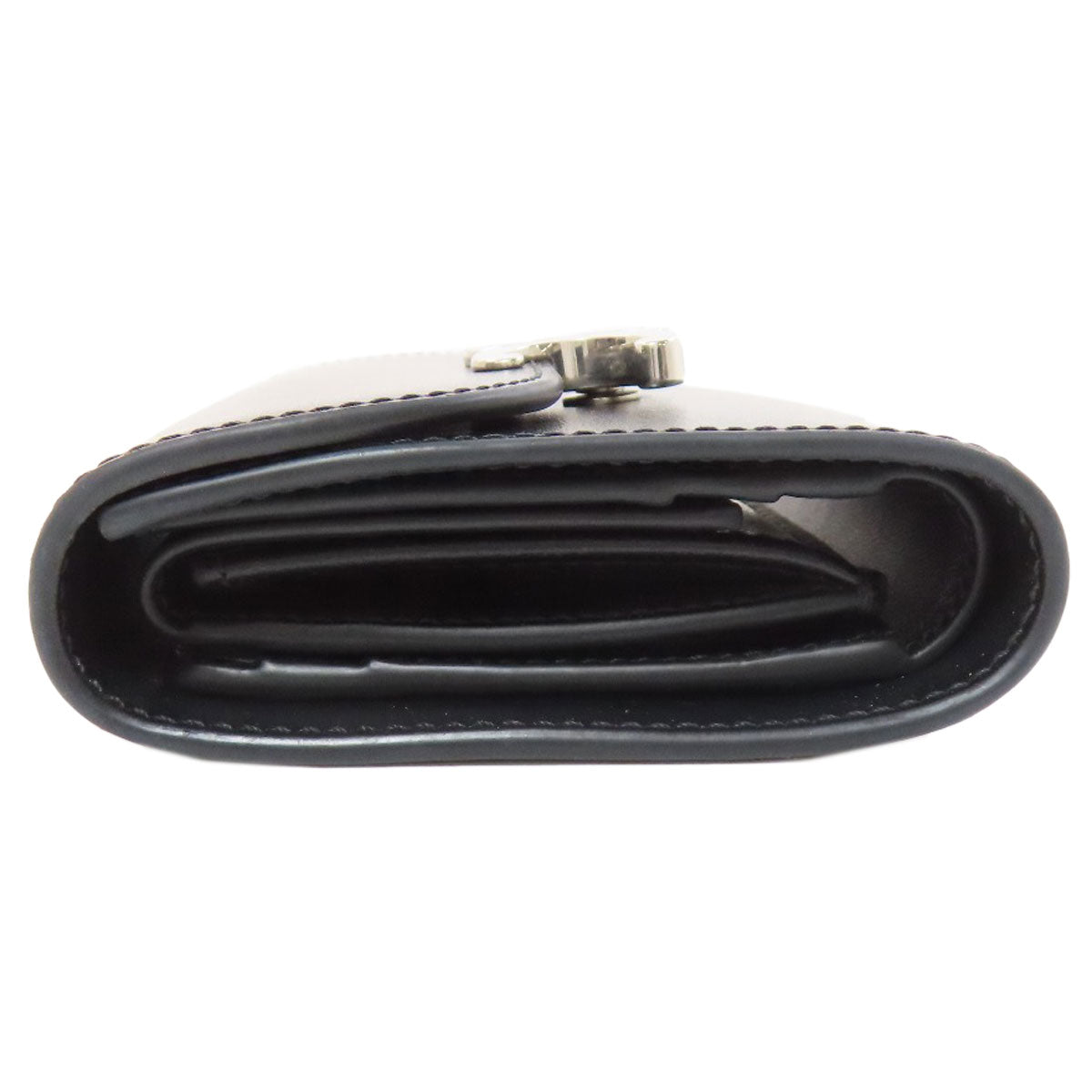 CELINE Bifold Wallet leather black Triomphe