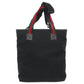 GUCCI Tote Bag 256099 canvas black GG canvas sherry line Women Used Authentic