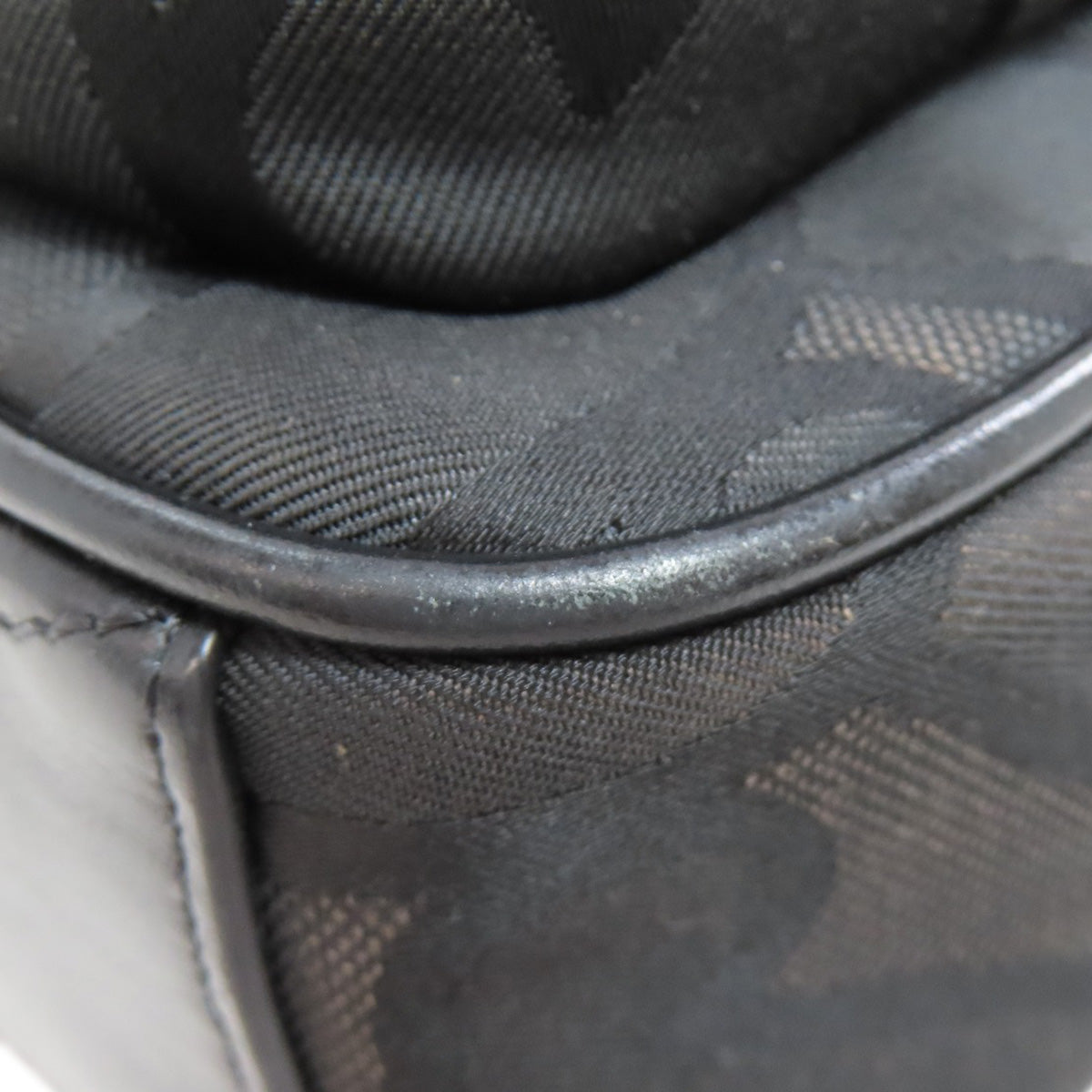 BURBERRY Shoulder Bag Nylon black B logo total pattern Women Used Authentic