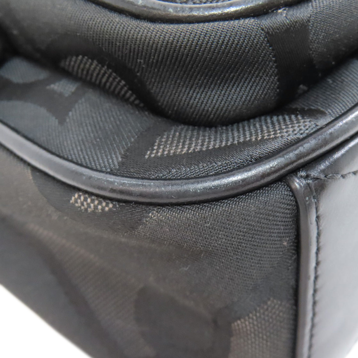 BURBERRY Shoulder Bag Nylon black B logo total pattern Women Used Authentic