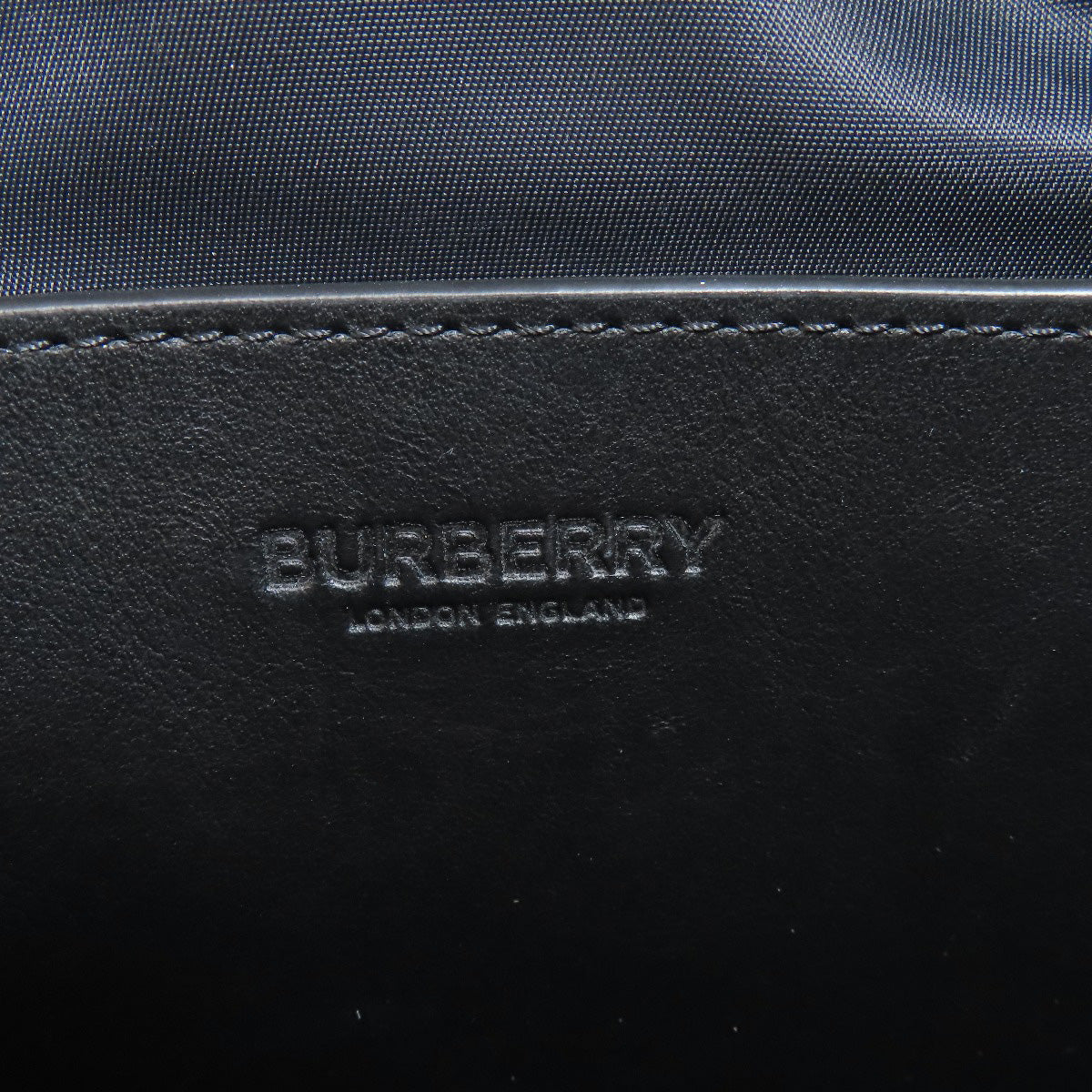 BURBERRY Shoulder Bag Nylon black B logo total pattern Women Used Authentic