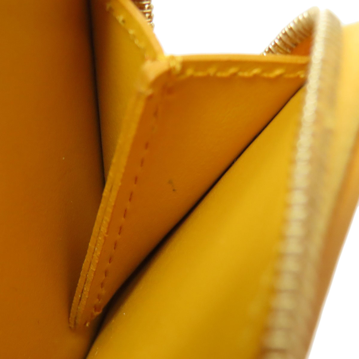 FENDI Bifold Wallet leather yellow FF Cube Women Used Authentic