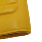 FENDI Bifold Wallet leather yellow FF Cube Women Used Authentic