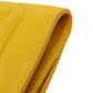 FENDI Bifold Wallet leather yellow FF Cube Women Used Authentic