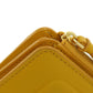 FENDI Bifold Wallet leather yellow FF Cube Women Used Authentic