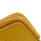 FENDI Bifold Wallet leather yellow FF Cube Women Used Authentic