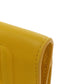 FENDI Bifold Wallet leather yellow FF Cube Women Used Authentic