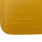 FENDI Bifold Wallet leather yellow FF Cube Women Used Authentic