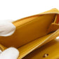 FENDI Bifold Wallet leather yellow FF Cube Women Used Authentic