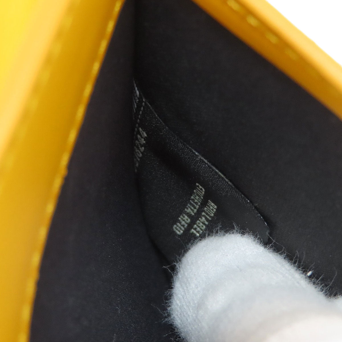 FENDI Bifold Wallet leather yellow FF Cube Women Used Authentic