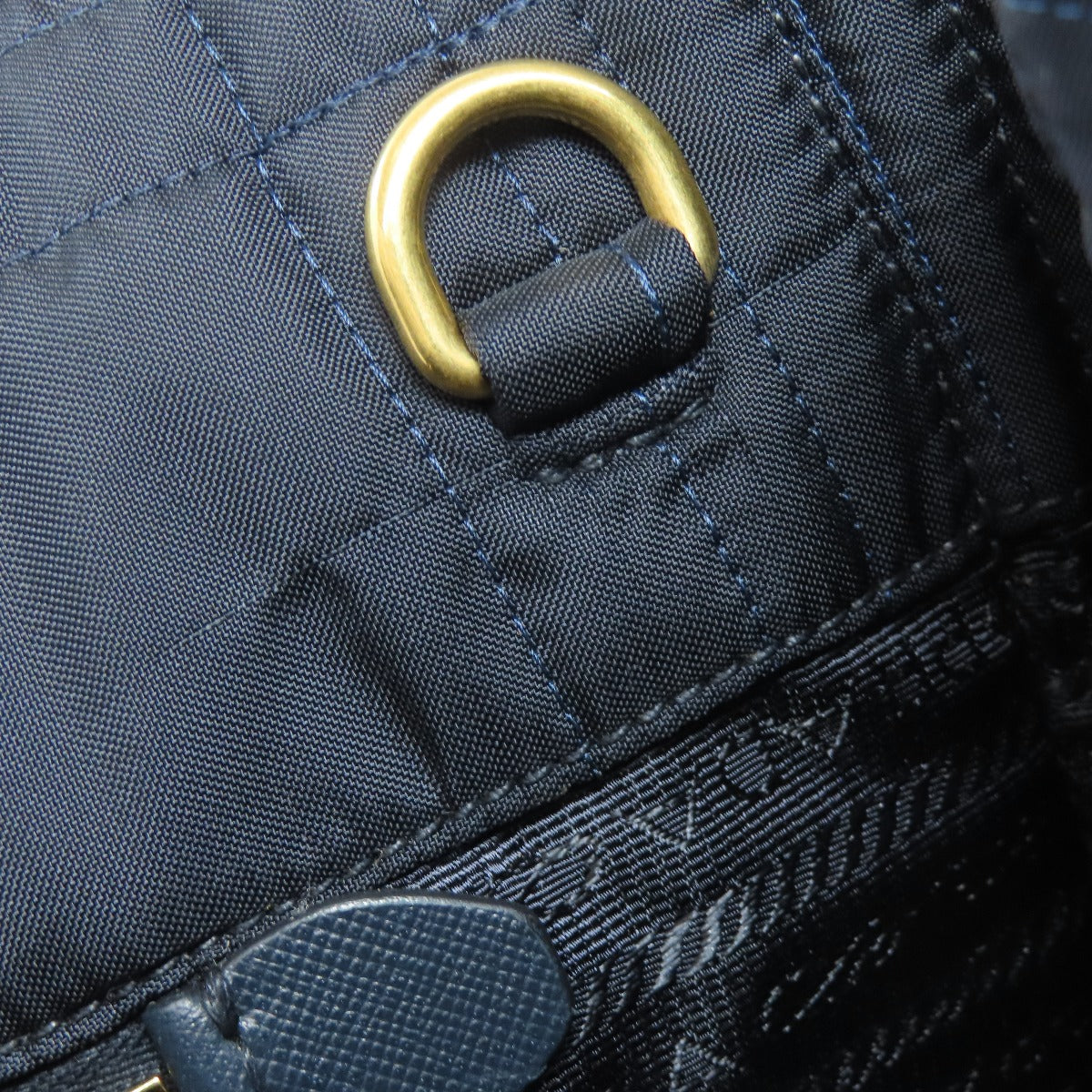 PRADA Tote Bag BN1877 Nylon Navy Canapa 2WAY