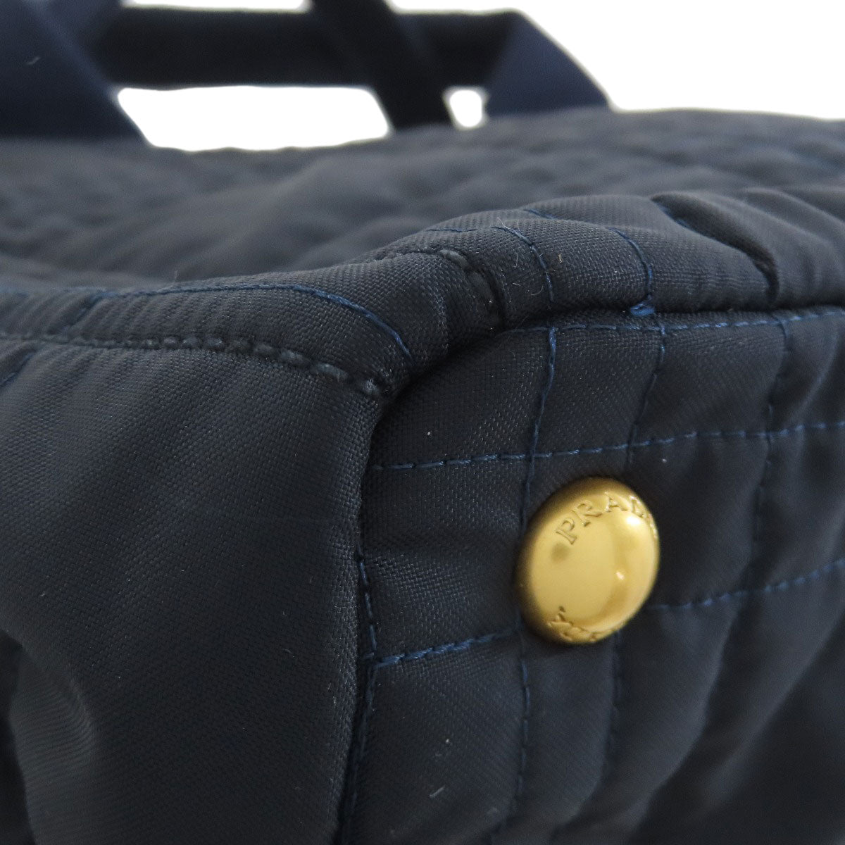 PRADA Tote Bag BN1877 Nylon Navy Canapa 2WAY