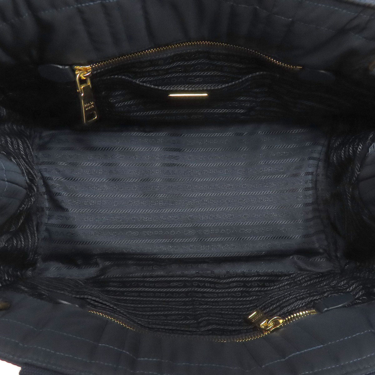 PRADA Tote Bag BN1877 Nylon Navy Canapa 2WAY
