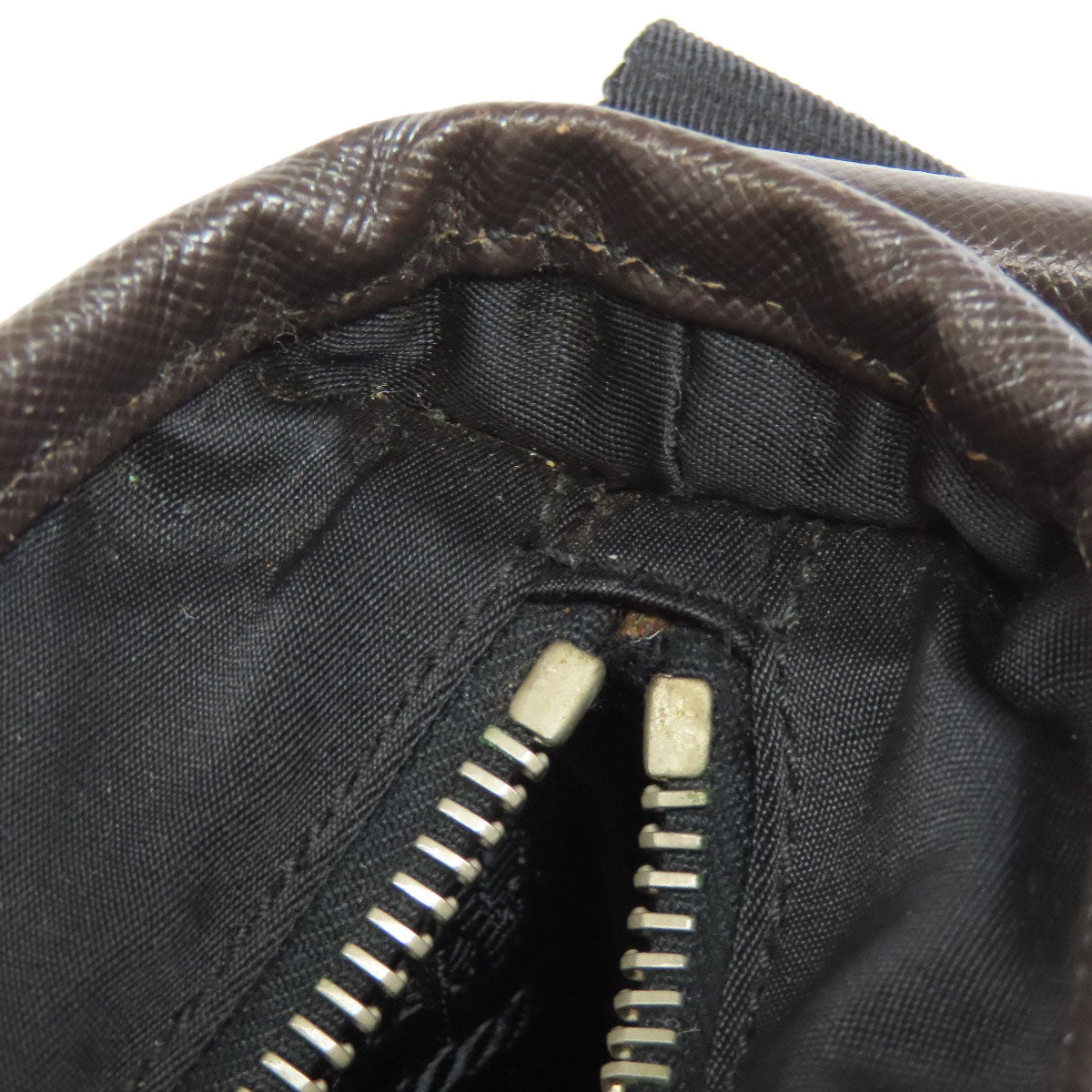 PRADA Shoulder Bag Nylon black Long shoulder