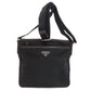 PRADA Shoulder Bag Nylon black Long shoulder