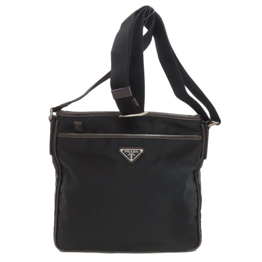 PRADA Shoulder Bag Nylon black Long shoulder