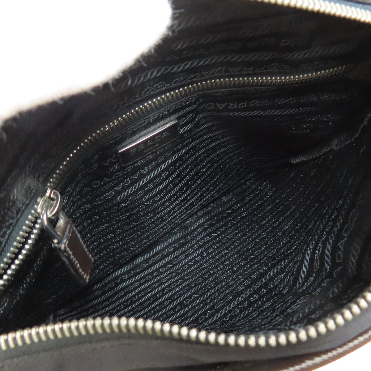 PRADA Shoulder Bag Nylon black Long shoulder