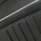 SAINT LAURENT Long Wallet Purse leather black Simple design mens Used Authentic
