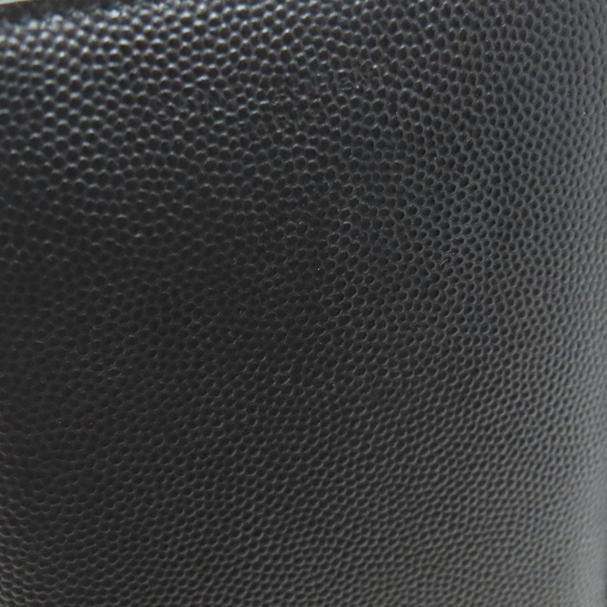 SAINT LAURENT Long Wallet Purse leather black Simple design mens Used Authentic